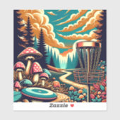 Retro Disc Golf Psychedelische Kunst Sticker (Vel)