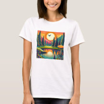 Retro Disc Golf Zonsondergang en Bomen