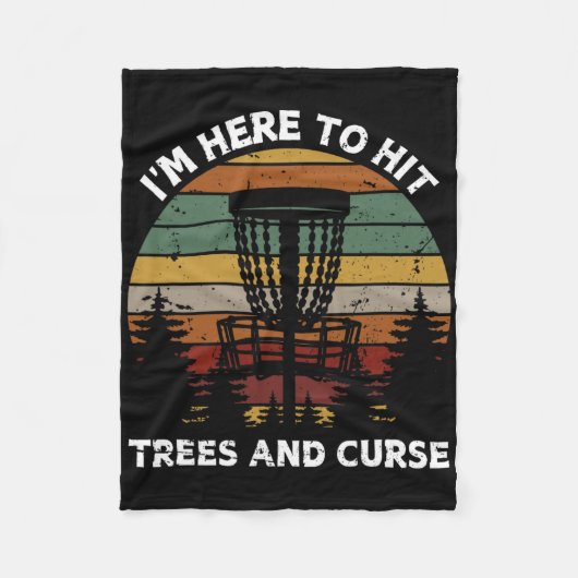 Retro Discgolf Design Voor Mannen Vrouwen Kinderen Fleece Deken (Voorkant)