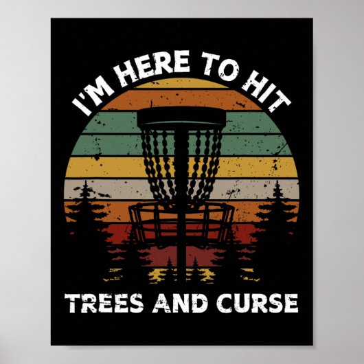 Retro Discgolf Design Voor Mannen Vrouwen Kinderen Poster (Voorkant)