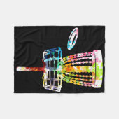 Retro Discgolf Frisbee Sket Kar Discgolfspeler Fleece Deken (Voorkant (Horizontaal))