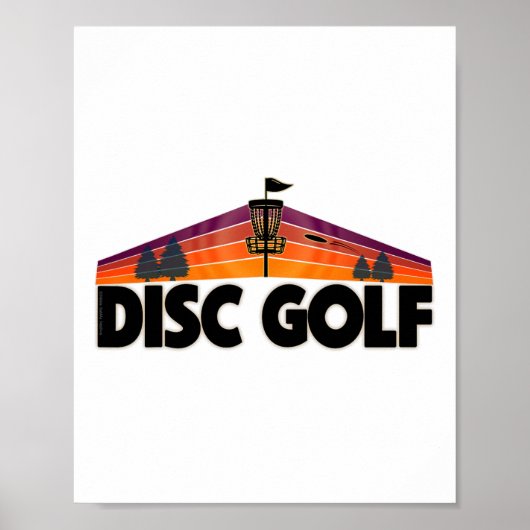 Retro Discgolf Liefhebber Design - Discgolf Sport Poster (Voorkant)