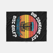 Retro Discgolf Schets, Heeft Iemand Discgolf Gezeg Fleece Deken (Voorkant (Horizontaal))