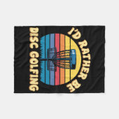 Retro Discgolf Schets, Ik Ging Liever Discgolven  Fleece Deken (Voorkant (Horizontaal))
