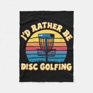 Retro Discgolf Schets, Ik Ging Liever Discgolven Fleece Deken