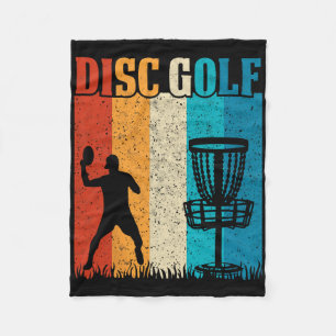 Retro Discgolf Sket Speler Golfer Golf Sport Fleece Deken