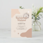 Retro Disco 70s Bachelorette Weekend Itinerary Kaart (Staand voorkant)