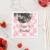 Retro Disco Aangepaste servetten – Roze geruite ba (Insitu)