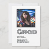 Retro Disco Afstudeerfoto Aankondiging (Voorkant)