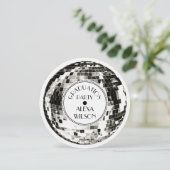 Retro Disco bal Afstudeerfeest Kaart (Staand voorkant)