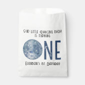 Retro Disco Bal Eerste Verjaardagsfeestje Bedankzakje (Voorkant)