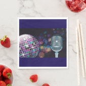 Retro Disco Bal en Vintage Microfoon Servet (Insitu)