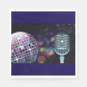 Retro Disco Bal en Vintage Microfoon Servet (Voorkant)