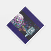 Retro Disco Bal en Vintage Microfoon Servet (Hoek)