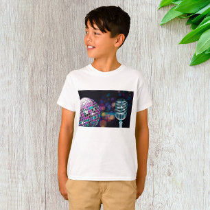 Retro Disco Bal en Vintage Microfoon T-shirt