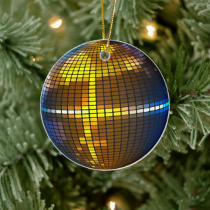 Retro Disco Bal Keramische Kerstbal Keramisch Ornament