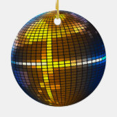 Retro Disco Bal Keramische Kerstbal Keramisch Ornament (Achterkant)