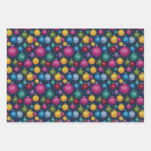 Retro Disco Bal Kerstmis Inpakpapier Vel (Voorkant 2)