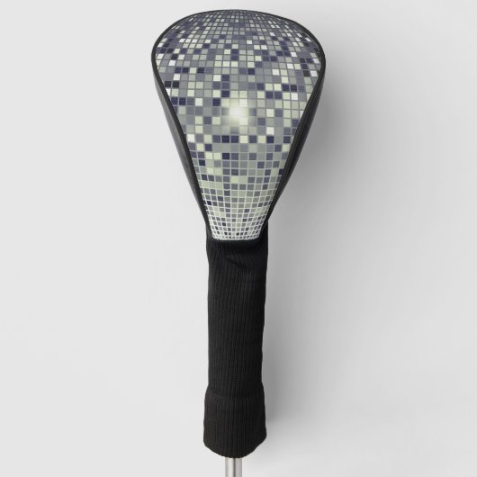 Retro Disco Bal Mozaïek Golfheadcover (Voorkant)
