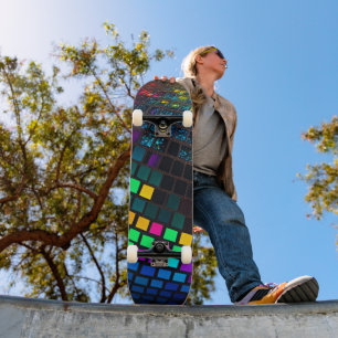 Retro Disco Bal Mozaïek Skateboard Dek