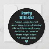 Retro Disco Bal PERSOONLIJK Kaart (Achterkant)