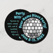 Retro Disco Bal PERSOONLIJK Kaart (Voorkant / Achterkant)