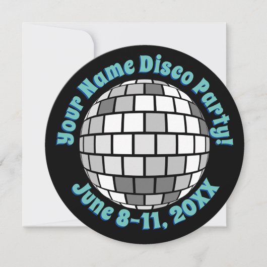Retro Disco Bal PERSOONLIJK Kaart (Voorkant)