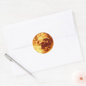 Retro disco bal sparkle glitter goud verjaardag ronde sticker (Envelop)