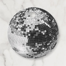 Retro disco bal sprankel glitter zilver verjaardag bedankjes labels