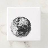 Retro disco bal sprankel glitter zilver verjaardag bedankjes labels (In situ)