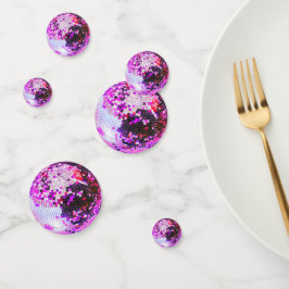 Retro disco bal sprankelen glitter roze verjaardag confetti