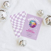 Retro Disco bal verjaardag uitnodiging