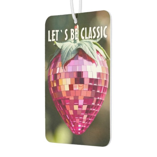 Retro Disco Ball Aardbei Luchtverfrisser (Links)