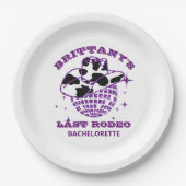 Retro Disco Ball Cowgirl Pet Bachelorette Papieren Bordje (Voorkant)