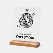 Retro Disco Ball Deken Favor Bruiloft Acryl Bord (Hoek)