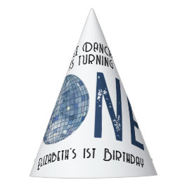 Retro Disco Ball First Birthday  Feesthoedjes