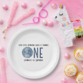 Retro Disco Ball First Birthday Party Papieren Bordje (Feest)