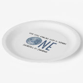 Retro Disco Ball First Birthday Party Papieren Bordje (Gekanteld)