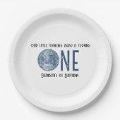 Retro Disco Ball First Birthday Party Papieren Bordje (Voorkant)