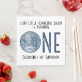 Retro Disco Ball First Birthday Party Servet (Insitu)