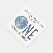 Retro Disco Ball First Birthday Party Servet (Hoek)