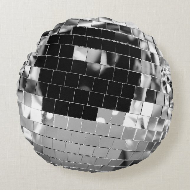 Retro Disco Ball Glam #1 #retro #wall #art Rond Kussen (Voorkant)