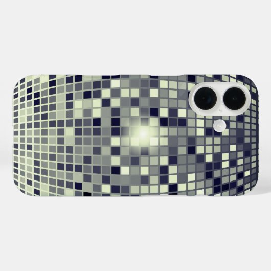Retro Disco Ball Groove iPhone Case (Achterkant (horizontaal))