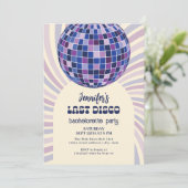 Retro Disco Ball Groovy 70s vrijgezellenfeest Kaart (Staand voorkant)