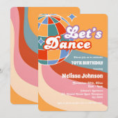 Retro Disco Ball Let's Dance Verjaardag Kaart (Voorkant / Achterkant)