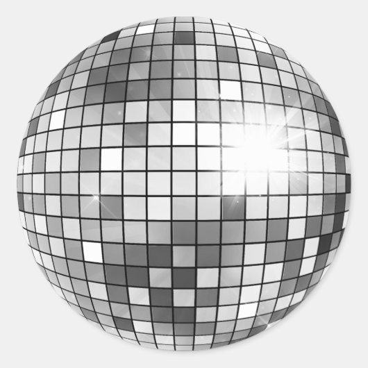 Retro Disco Ball Party Sticker (Voorkant)