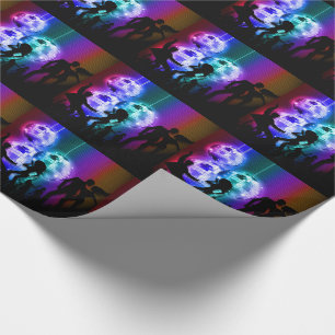 Retro Disco Ball Party-thema met regenboogkleuren Cadeaupapier
