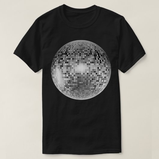 Retro Disco Ball Retro 1980s DJ T-shirt (Design voorkant)