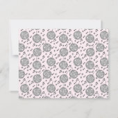 Retro Disco Ball Roze Patroon Girly Notitiekaartje (Achterkant)
