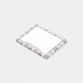 Retro Disco Ball Roze Patroon Girly Post-it® Notes (Schuin)